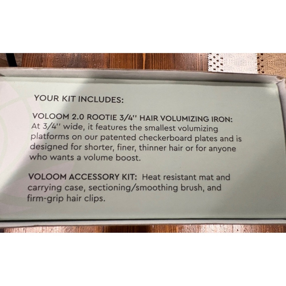 Voloom 2.0 3/4" Hair Volumizing Iron Flat Iron Hair Mint Green - Picture 5 of 5